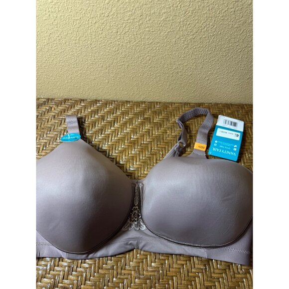 Vanity Fair Full-Figure Underwire Bra 42DD Light Padded Support Walnut Color NEW - Picture 2 of 8